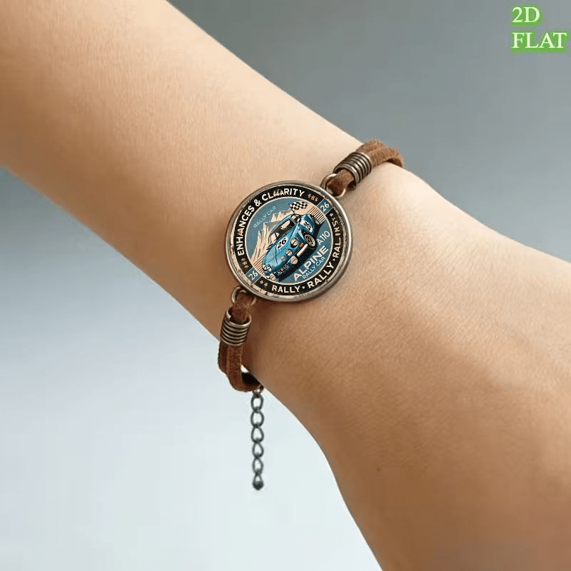 2D Flat Pattern Vintage Bracelet, Fashion Gift